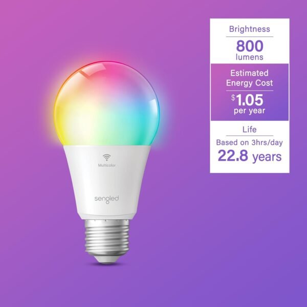 Sengled Bombilla RGB WiFi bombillas inteligentes, A19 RGB (4 Pack) - Image 2