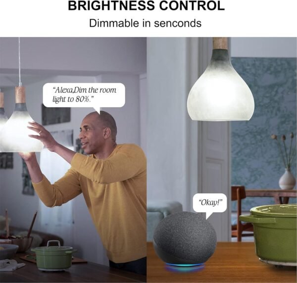 Sengled Bombilla WiFi Alexa – Bombillas inteligentes, luz diurna A19 (5000 K) (4 Pack) - Image 3