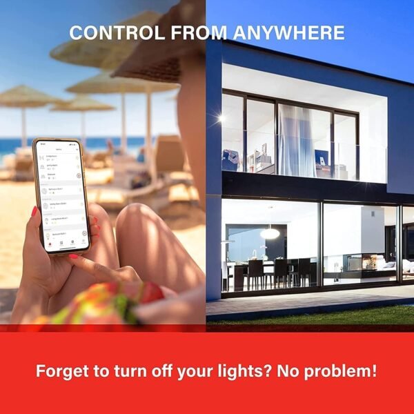 Sengled Bombilla WiFi Alexa – Bombillas inteligentes, luz diurna A19 (5000 K) (4 Pack) - Image 4