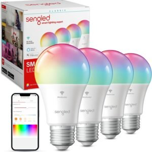Sengled Bombilla RGB WiFi bombillas inteligentes, A19 RGB (4 Pack)