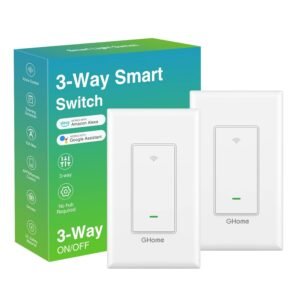 GHome Interruptor inteligente de 3 vías con función Sunrise Sunrise (2 Pack)